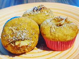 Suesskartoffel-Apfel Muffins